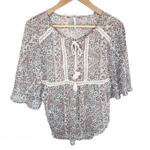 MAURICES Boho High Low Blouse Size XS